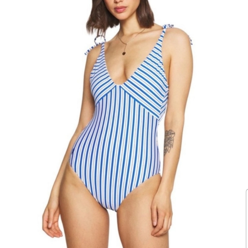 Polo Ralph Lauren Striped Open Back Swim Suit